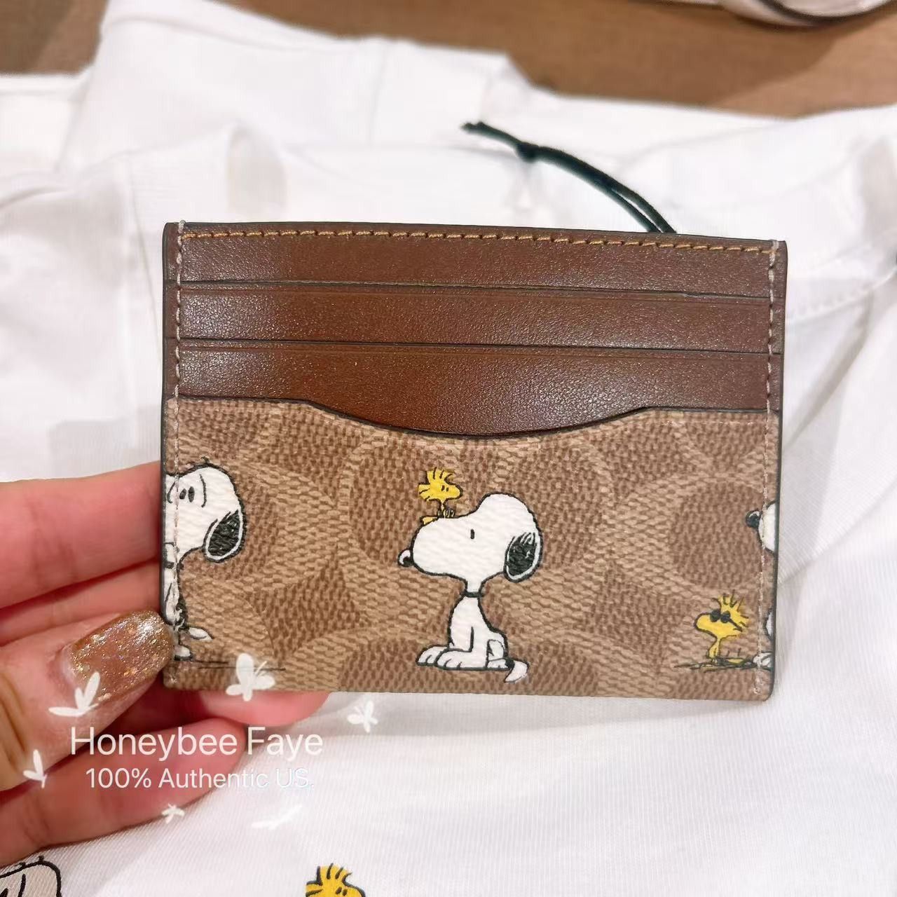 Coach Coach X Peanuts Slim Id Card Case With Snoopy Print CBK55 Size ONE SIZE - 1 Thumbnail