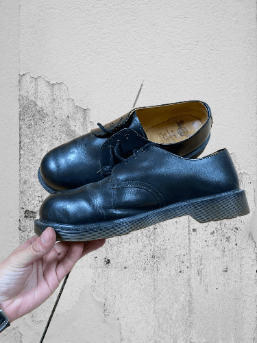 Dr Martens x Vintage 1980S Doc Martens Leather Derby Made In England Shoes in Black, Men's