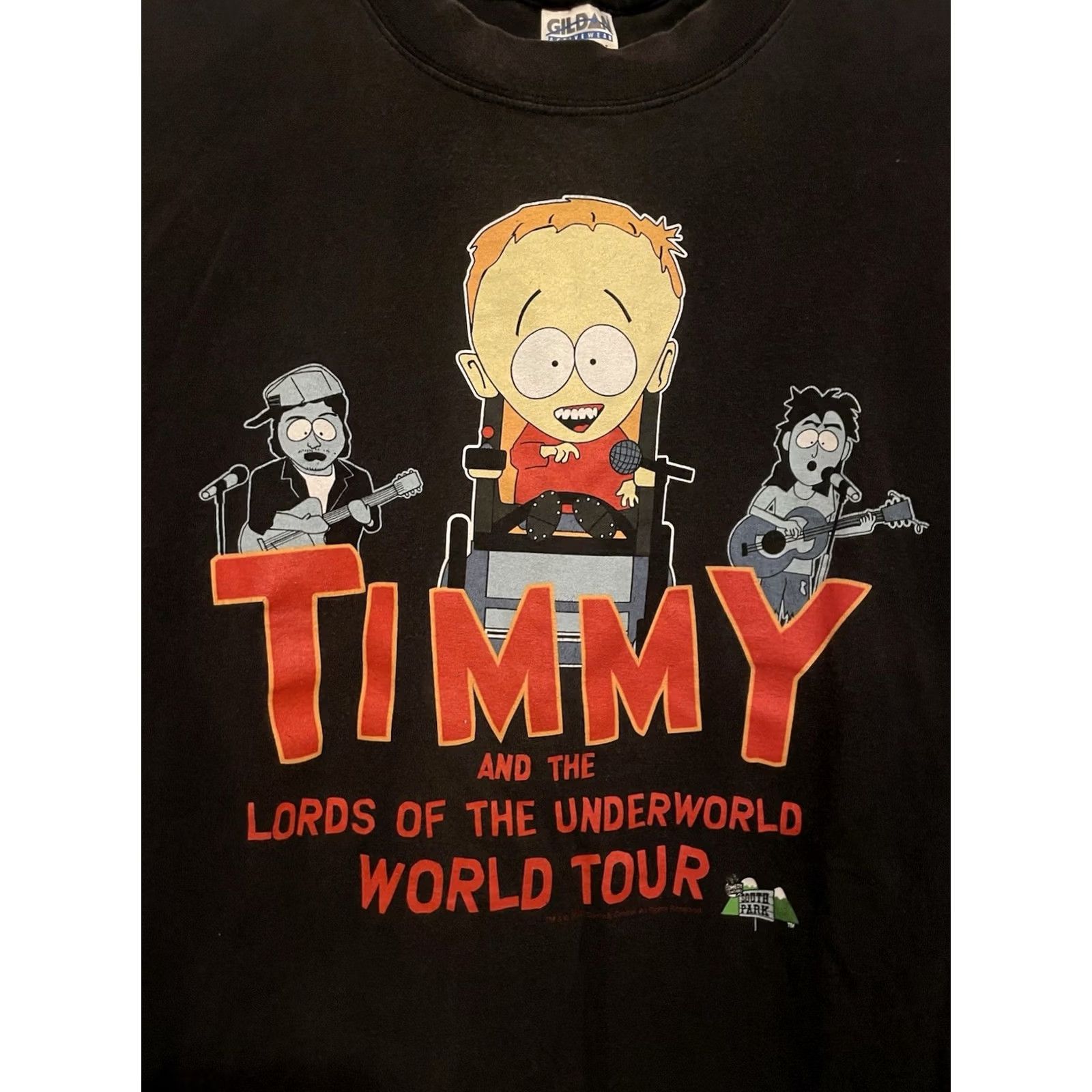 Gildan VINTAGE South Park T-Shirt 2XL Crew Neck Short Sleeve Black 90s Cartoon Logo Gildan Men Size US XXL / EU 58 / 5 - 3 Thumbnail