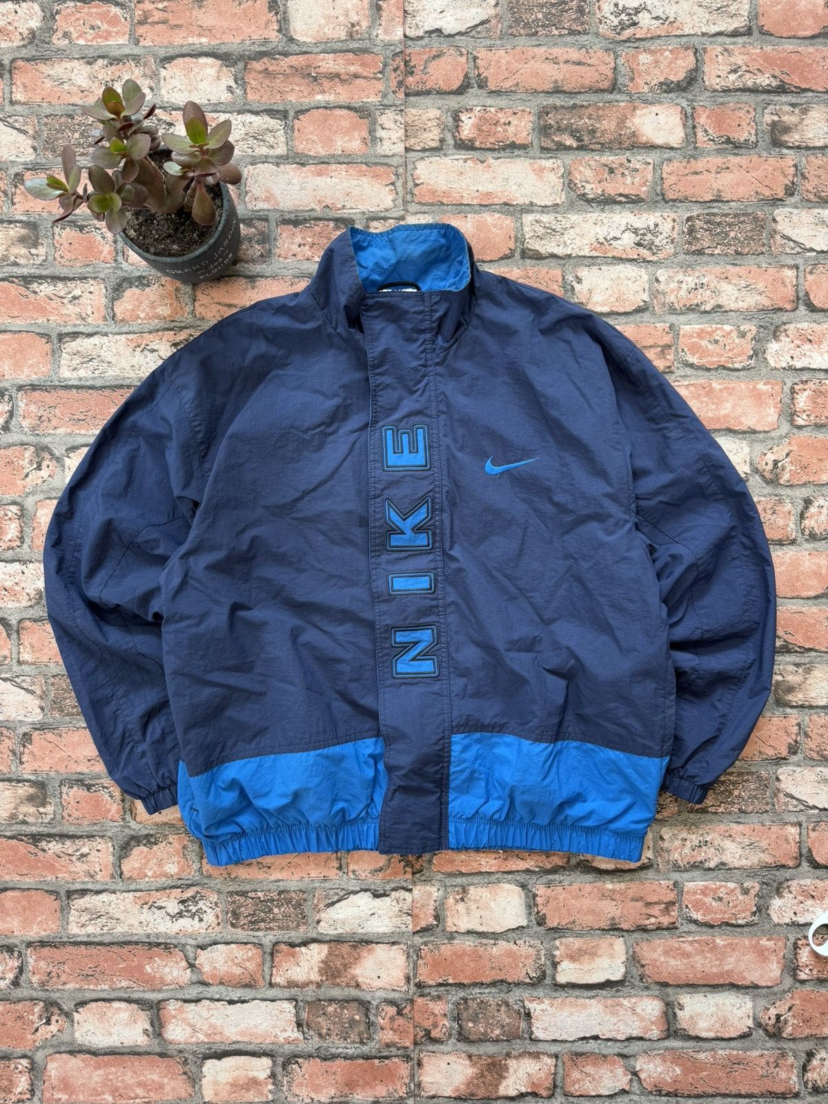 Nike × Vintage 90’s NIKE RARE MULTI BIG Y2K RETRO LOGO SWOOSH NYLON JACKET Size US M / EU 48-50 / 2 - 1 Thumbnail