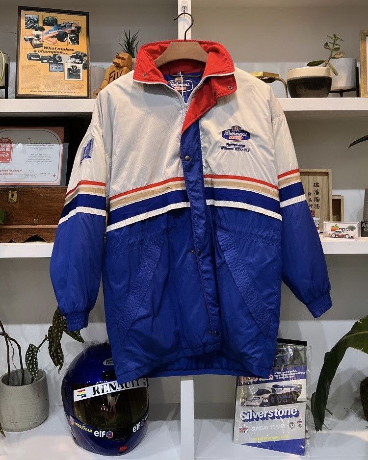 image of Vintage Rothmans Williams Renault Team Parka Jacket in White, Men's (Size XL)