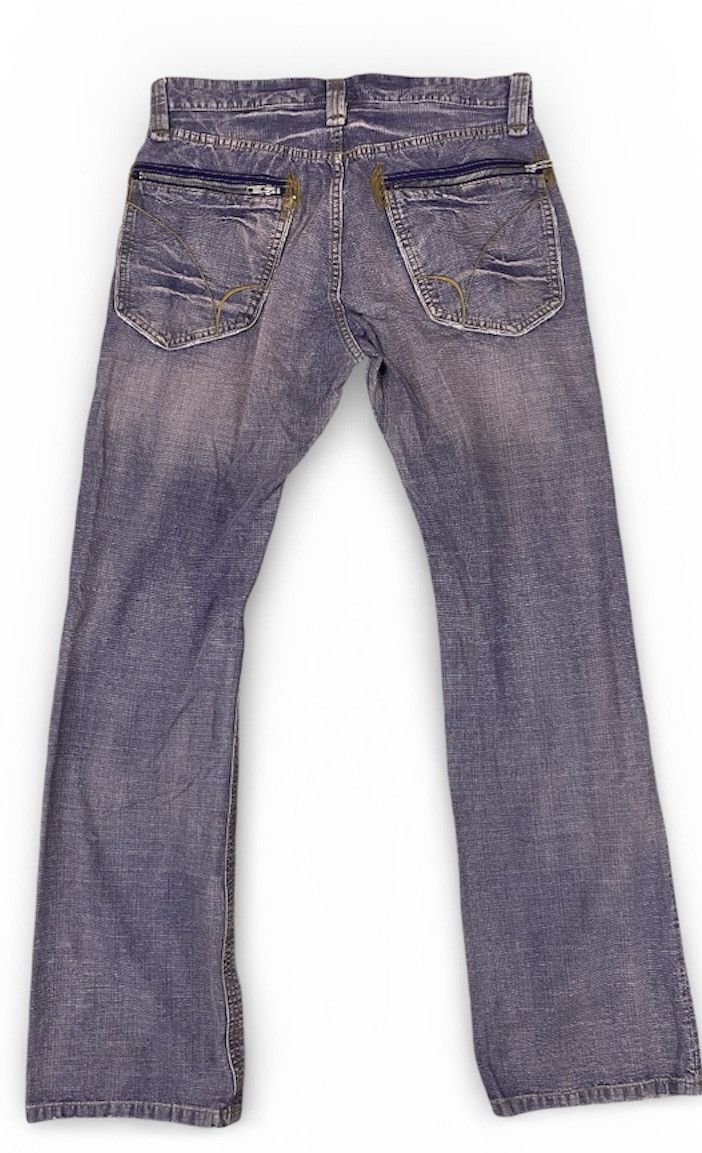If Six Was Nine Back Number Vintage Wash Bootcut Denim Jeans Distressed Fade Size US 33 - 2 Thumbnail