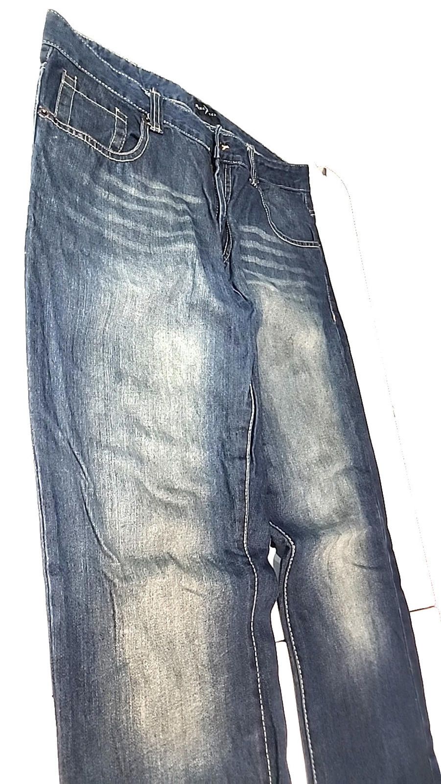 Ecko Unltd. Marc Ecko Blue Jeans Relaxed Fit Boot Cut Actual 38Wx32L Size US 38 / EU 54 - 3 Thumbnail