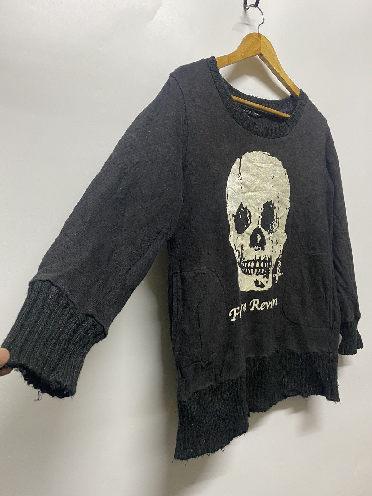 If Six Was Nine × Japanese Brand Listen Heartbeat Skull Punk Unbalanced Homosexualit Knitwear Size M / US 6-8 / IT 42-44 - 3 Thumbnail