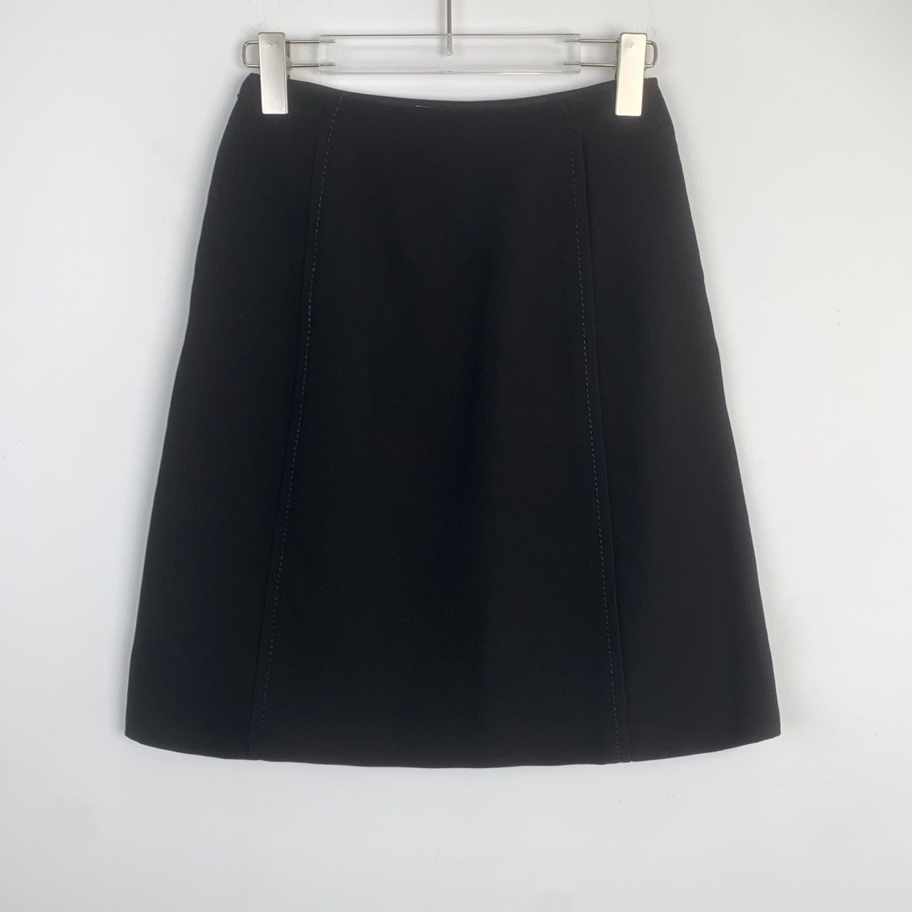 Prada [Prada] Black A-Line Mini Skirt 36 Size 36" / US 14 / IT 50 - 7 Thumbnail