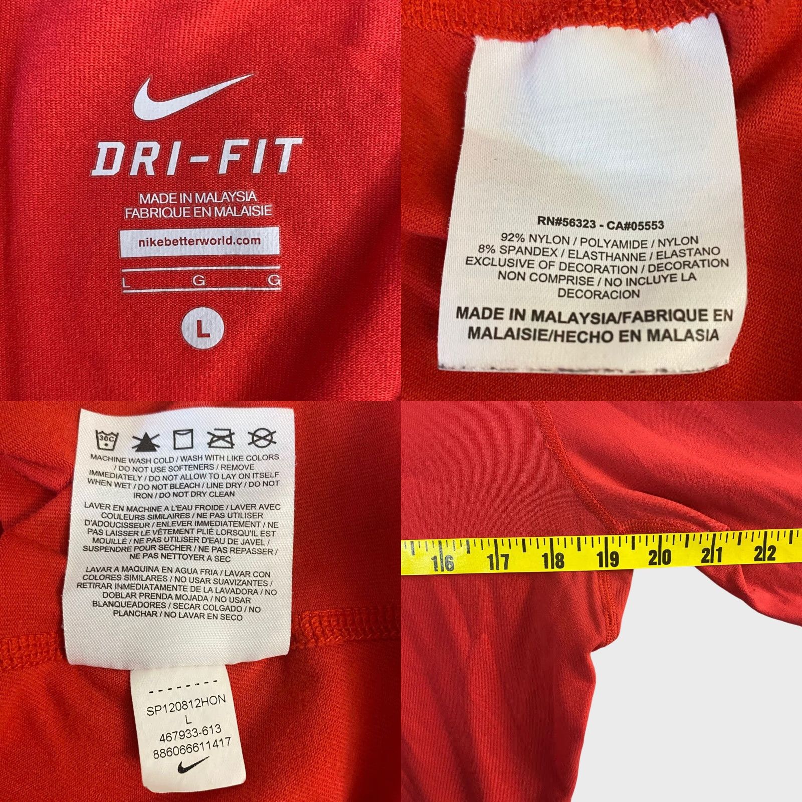 Nike VINTAGE Nike Livestrong Dri-FIT Training 1/4 Zip Pullover Shirt Red Womens Large L Size L / US 10 / IT 46 - 8 Thumbnail