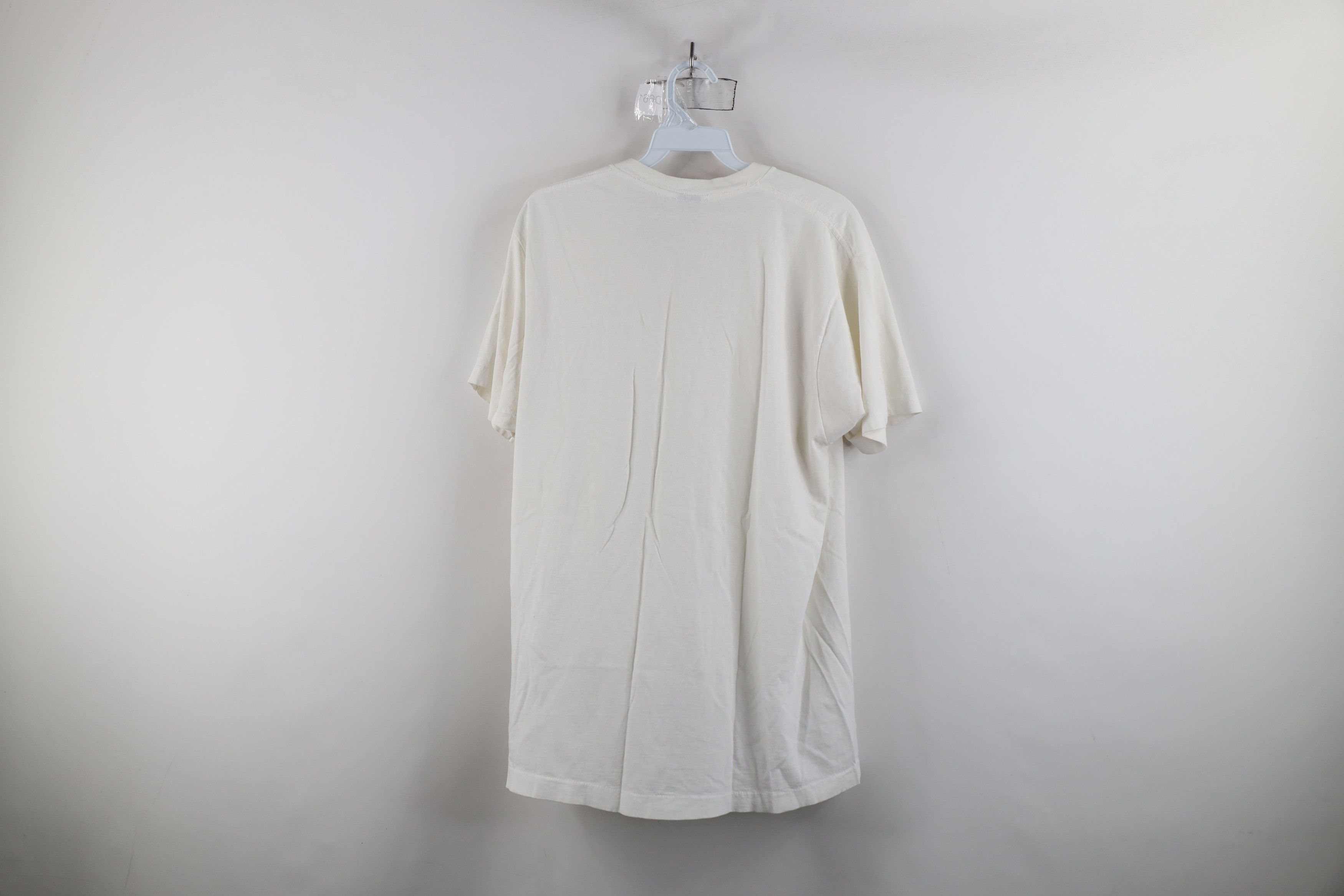 Vintage Vintage 70s Streetwear Blank Cotton V-Neck T-Shirt White USA Size US XL / EU 56 / 4 - 11 Thumbnail