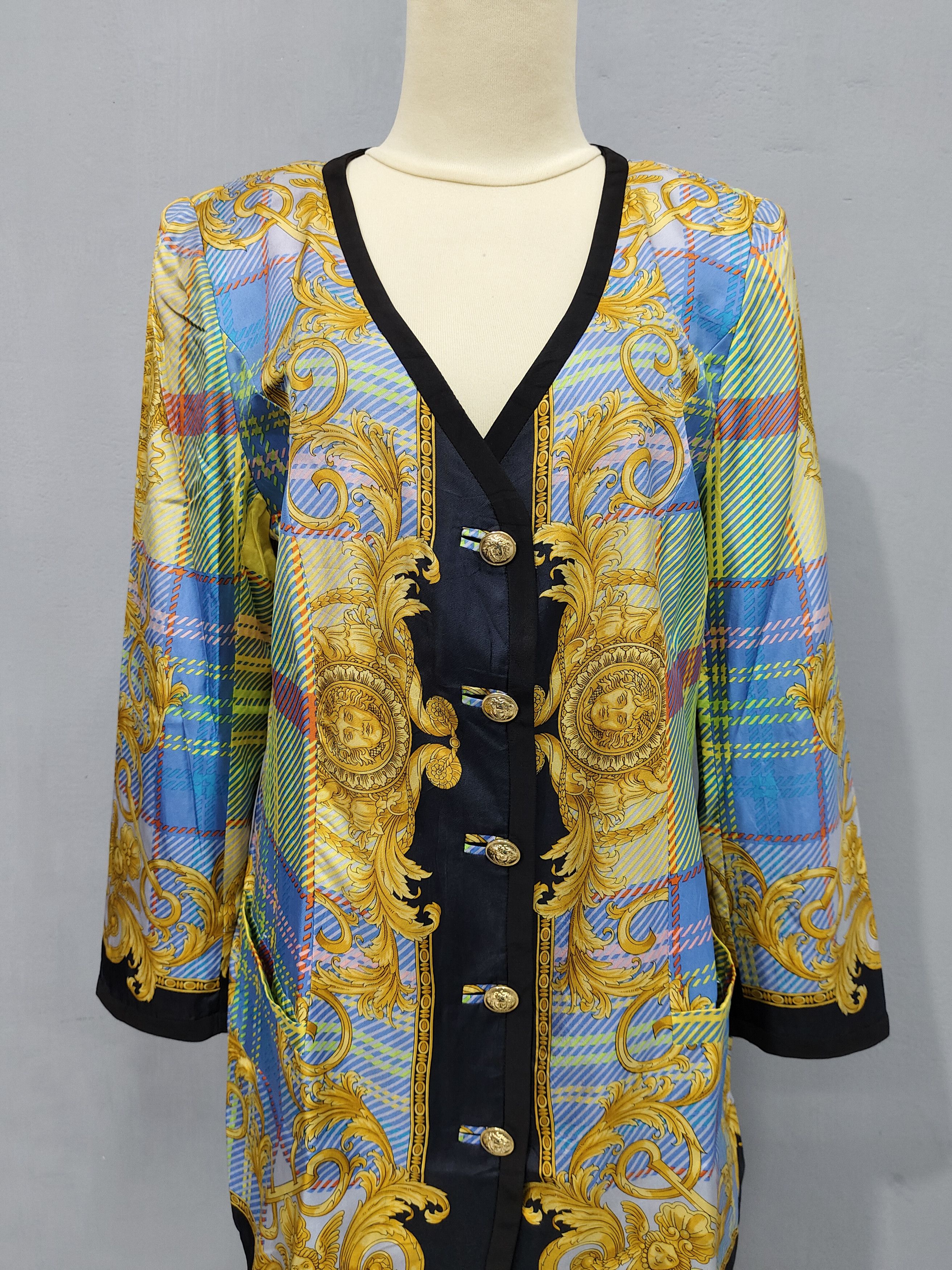 Versace ARCHIVE 📕80s Versatile by Gianni Versace Baroque Jacket Size L / US 10 / IT 46 - 10 Thumbnail