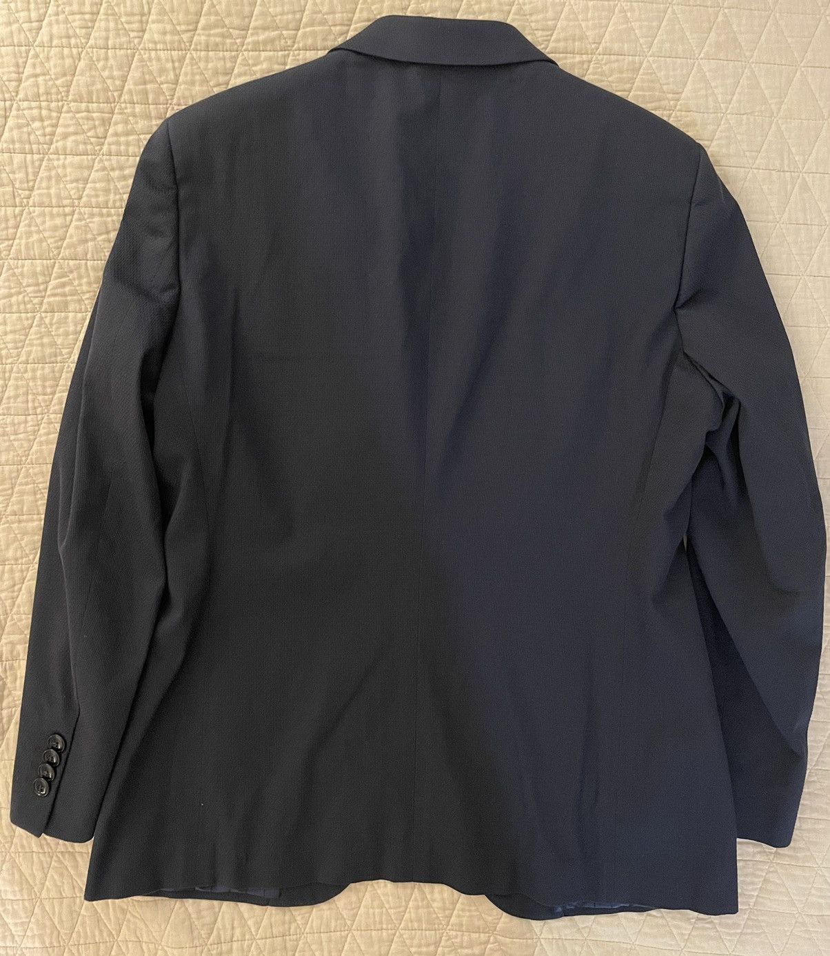 Giorgio Armani The Iconic Textured Navy Blazer Size 44R - 6 Thumbnail