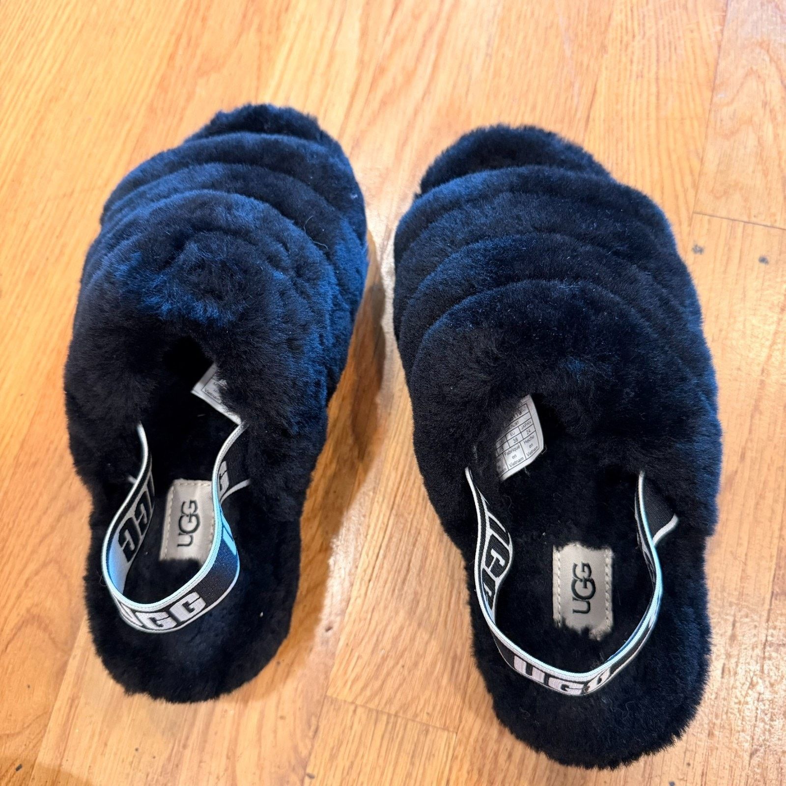 Ugg UGG Oh Yeah shearling slingback sandal black Size 7 Size US 7 / IT 37 - 4 Thumbnail