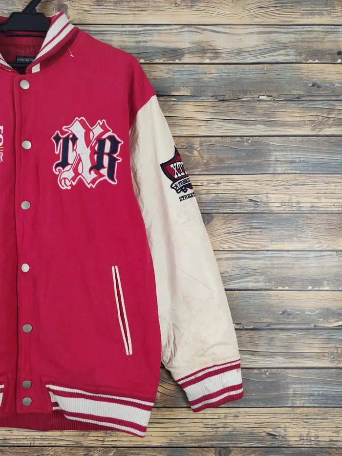 Japanese Brand DL Amore Puro Red Cream Varsity Jackets #W1111 Size US L / EU 52-54 / 3 - 9 Thumbnail