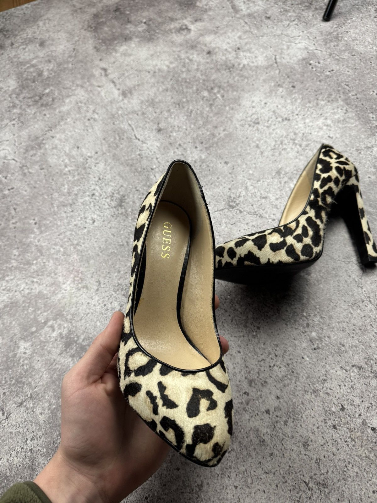 Guess Avant Garde Japanesse Leopard Printed Hells Y2K Boots 00’s Size US 7 / IT 37 - 5 Thumbnail