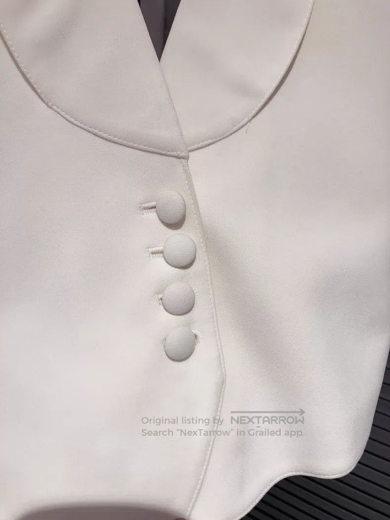 Givenchy Givenchy White Off-the-Shoulder Backless Vest Style T-Shir Size XS / US 0-2 / IT 36-38 - 3 Thumbnail