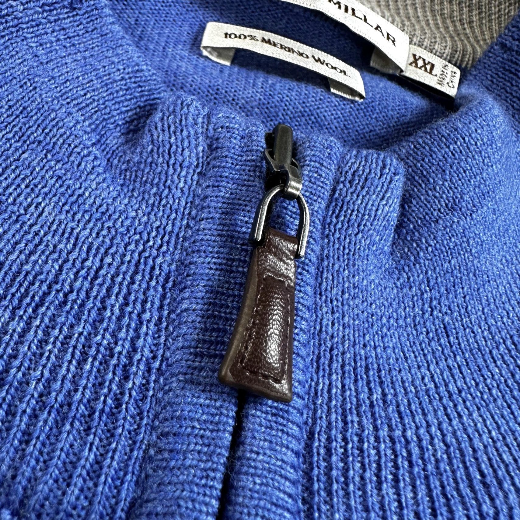 Peter Millar Peter Millar Sweater Mens 2XL Blue 1/4 Zip Merino Wool Mock Neck Concho Pullover Size US XXL / EU 58 / 5 - 3 Thumbnail