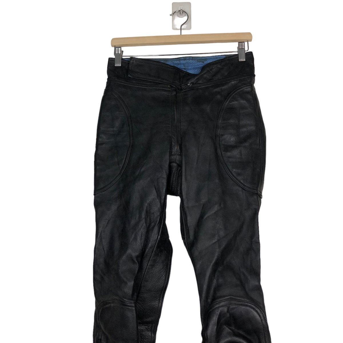 Genuine Leather 🔥Vintage Iconic Black Leather Pants Racing Issey Miyake Size US 29 - 4 Thumbnail