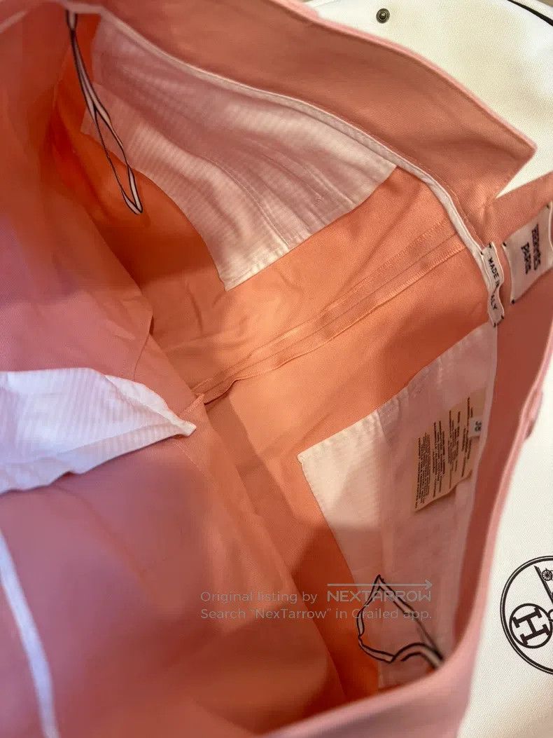 Hermes Hermes Pink wide-leg trousers Size 25" / US 0 / IT 36 - 3 Thumbnail