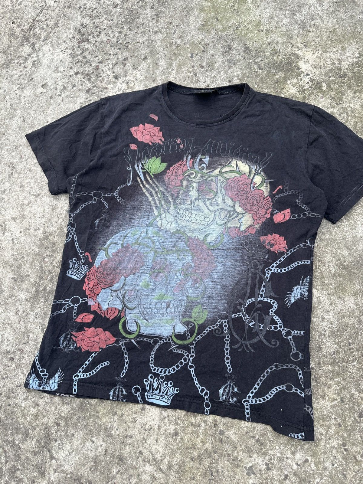 Christian Audigier Y2K Ed Hardy Christian Audigier Logo T-shirt Avant Garde Vtg Size US XL / EU 56 / 4 - 2 Thumbnail