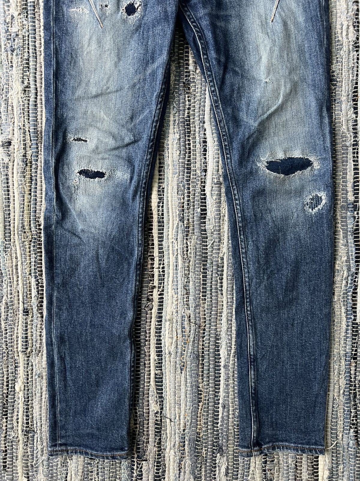 Number (N)ine Number Nine Miyashita's Grunge Distressed Rocker Denim Jeans Size US 31 - 4 Thumbnail
