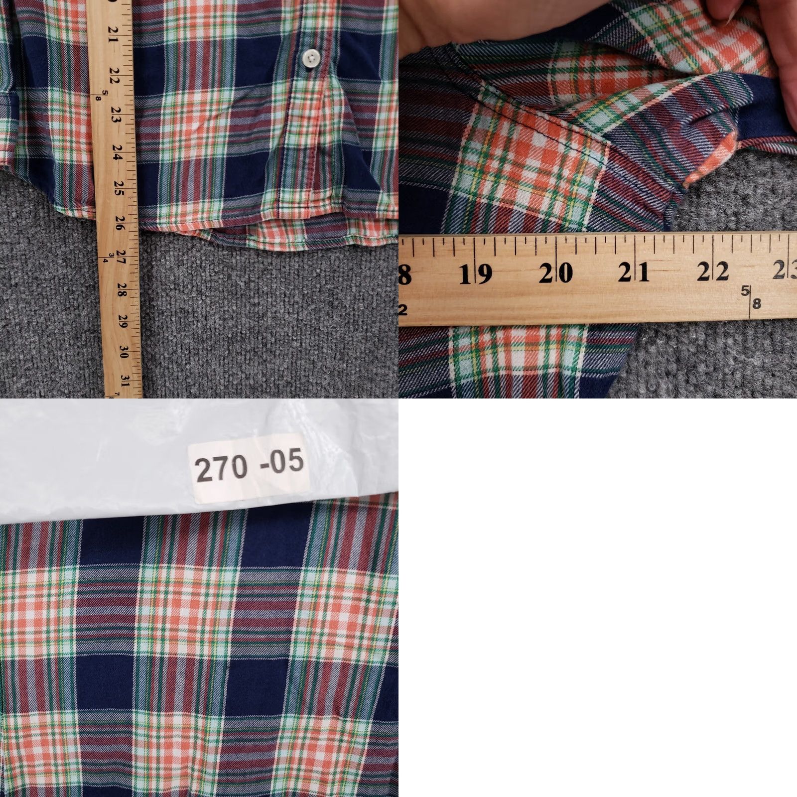 Old Navy Old Navy Shirt Mens L Large Casual Button-Up Blue Plaid Pockets Long Sleeves Size US L / EU 52-54 / 3 - 8 Thumbnail