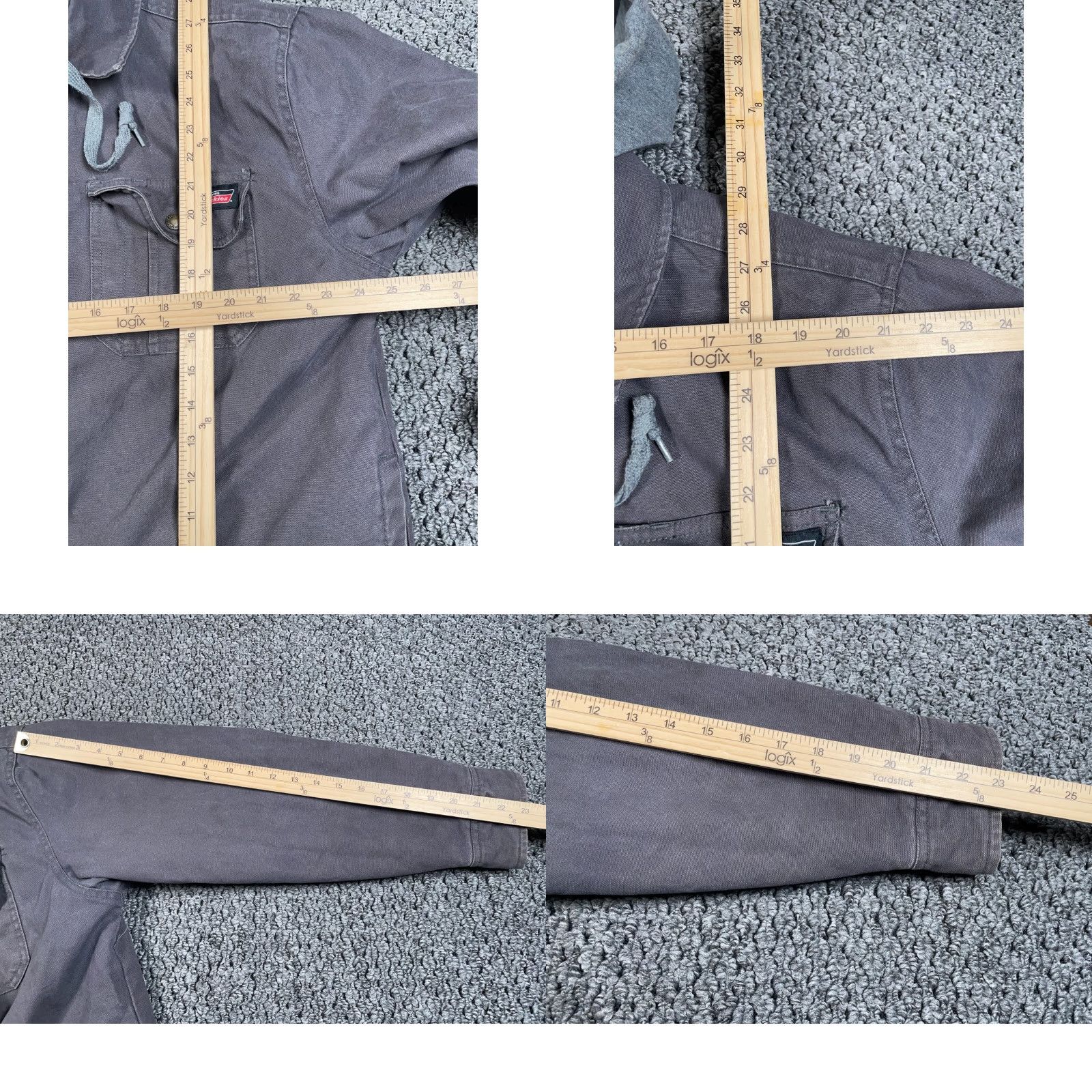Dickies Dickies Workwear Style Hooded Jacket Cotton Gray XL Adult Bomber Jacket, Full Zip, Lined, Hooded, Regular Fit, 90s Grunge Retro, Men Size US XL / EU 56 / 4 - 8 Thumbnail