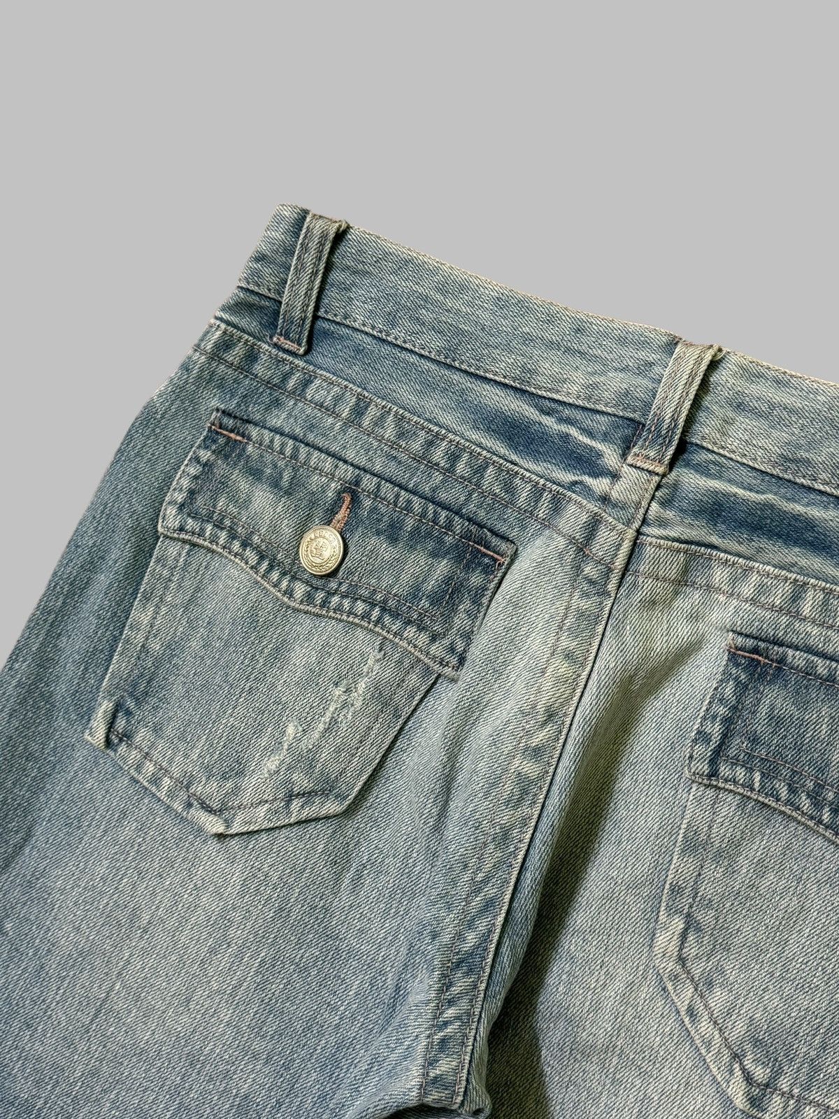 If Six Was Nine Vintage KARAKURI TAMASHI Acid Wash Design Denim Size US 29 - 10 Thumbnail