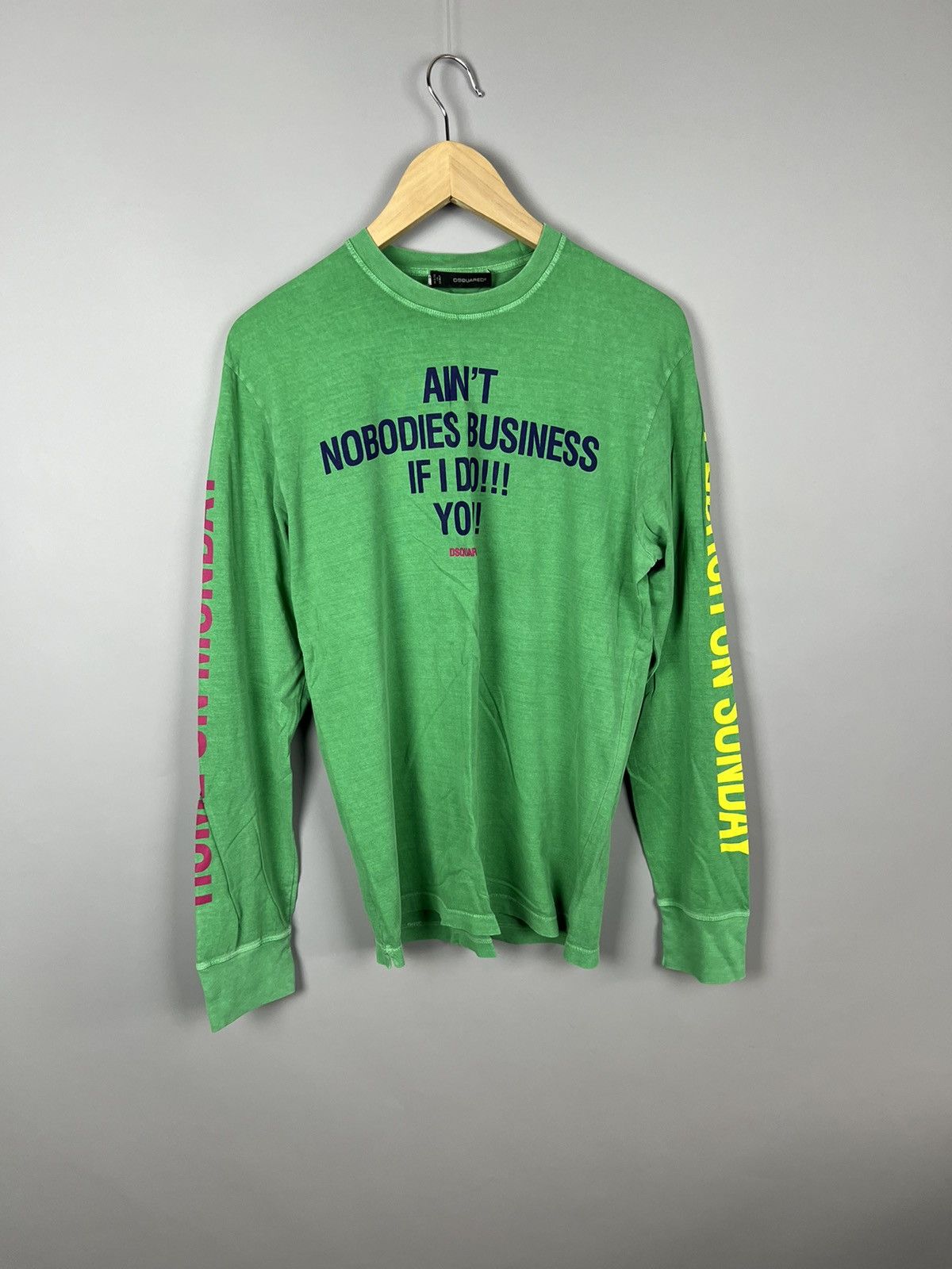 Dsquared2 Vintage Dsquared2 Long Sleeve big Logo Ed Hardy Style Y2K Size US M / EU 48-50 / 2 - 1 Thumbnail