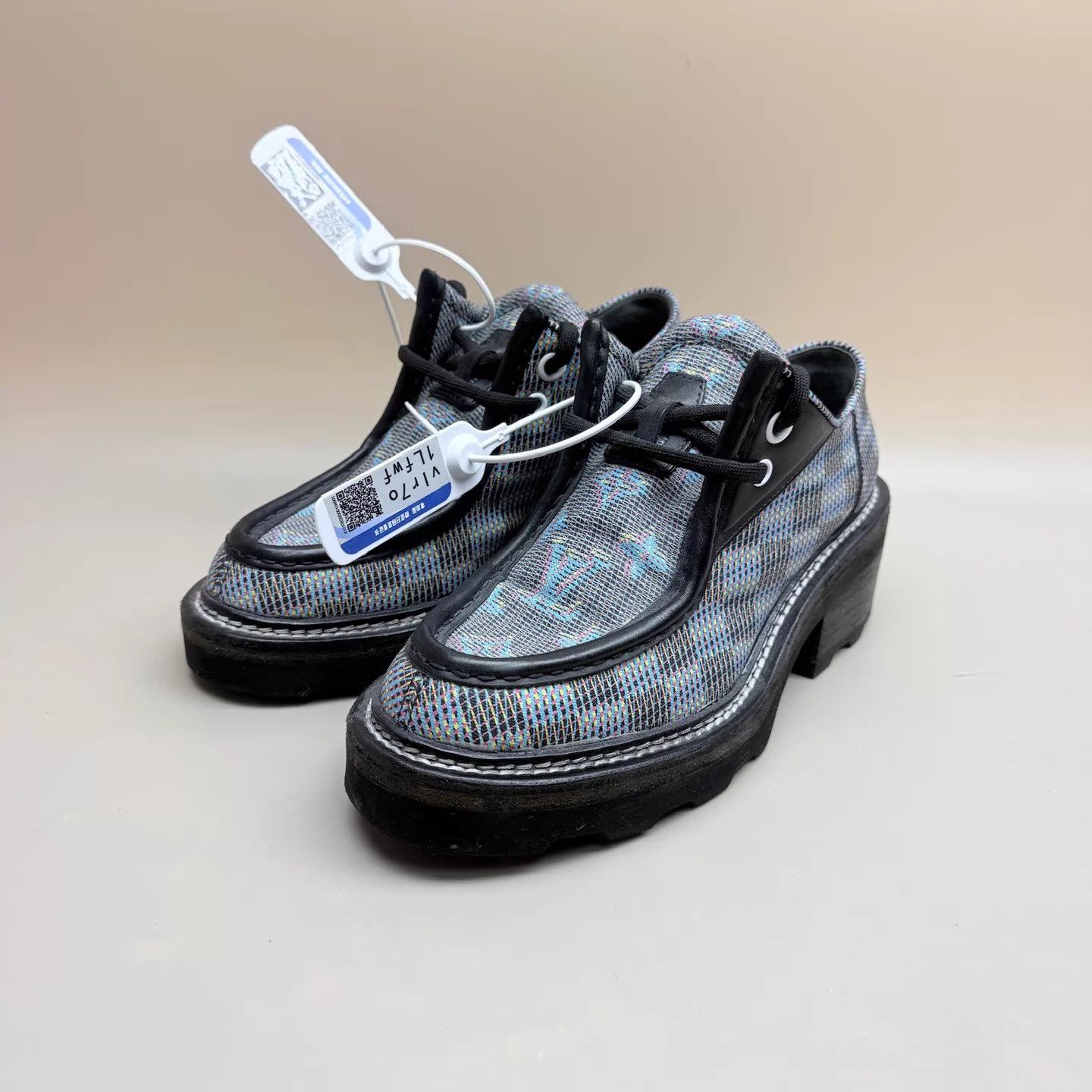 Louis Vuitton LV Laser Monogram Loafer 99 New 36.5 Size US 6 / IT 36 - 1 Thumbnail
