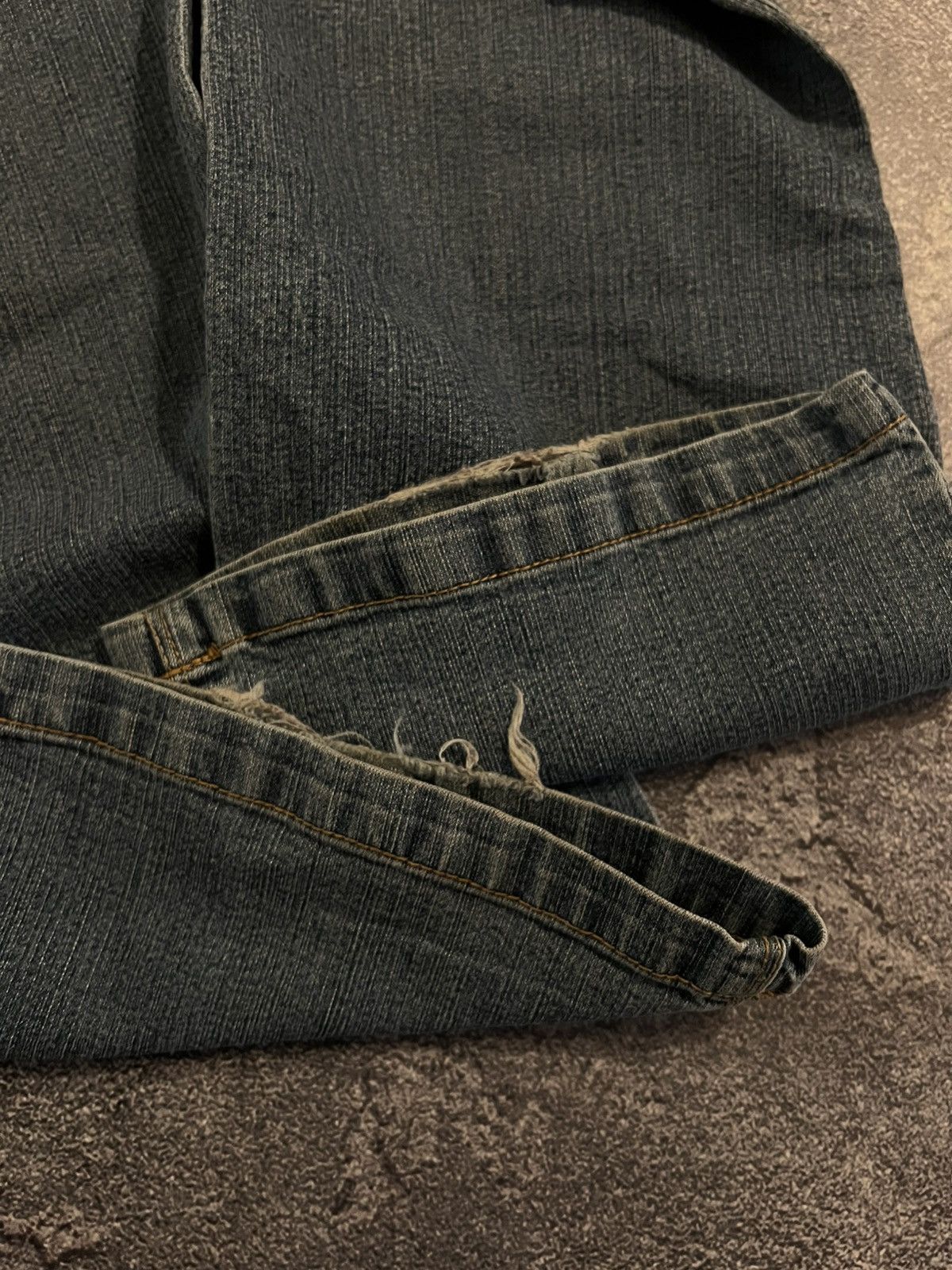 Vintage Balenciaga Style Swag Flare Darkwear Denim / Archive Vintage Size US 30 / EU 46 - 8 Thumbnail