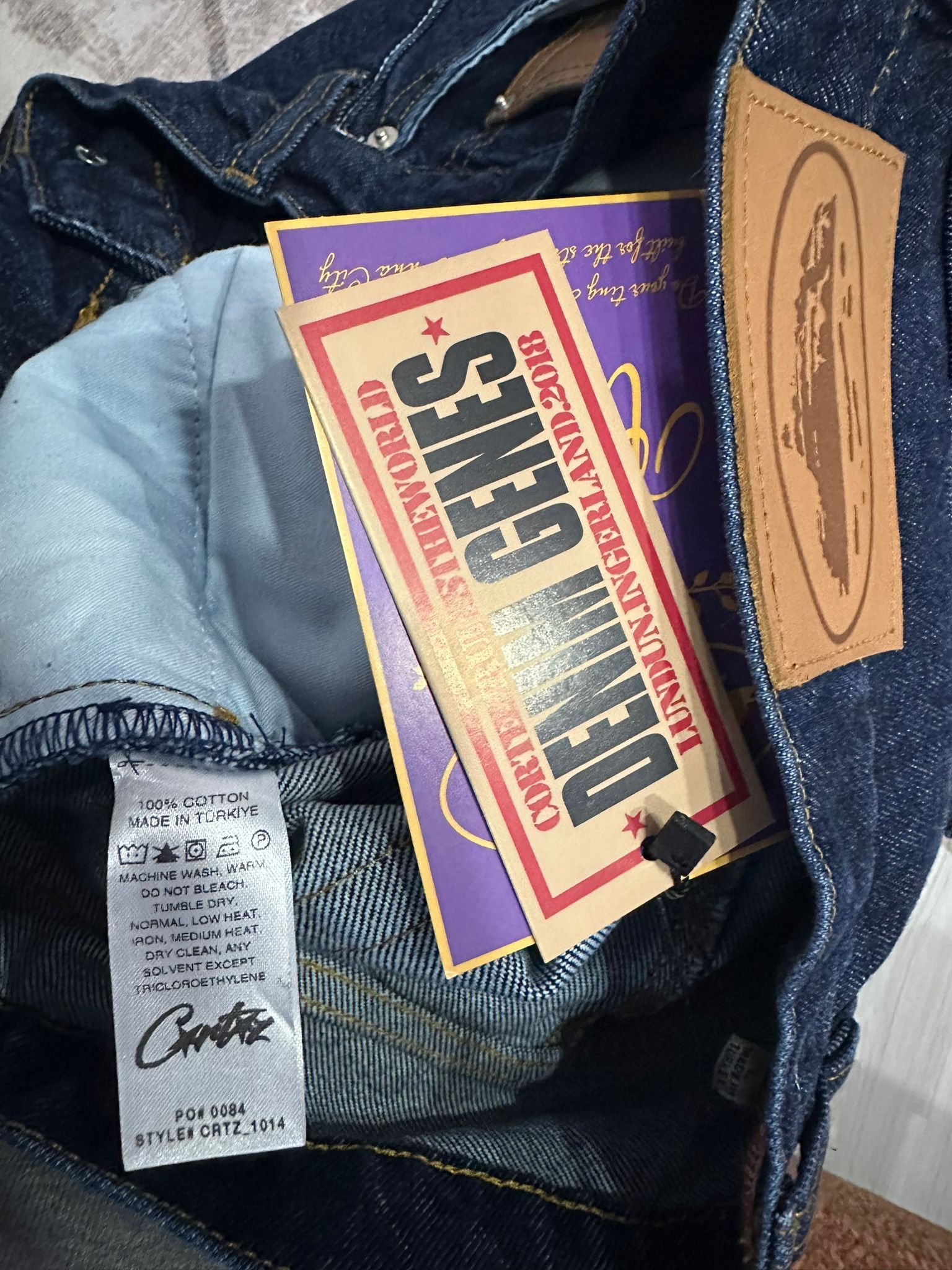 Corteiz Corteiz C-Star Stitch-Down Jeans Dark Wash Large | Grailed