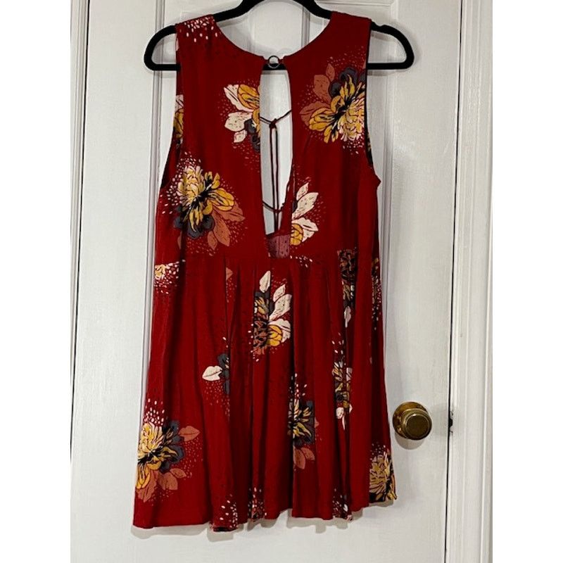 Free People 🍒 Free People "Lovely Day" Floral Mini Red Combo - Small Size S / US 4 / IT 40 - 5 Thumbnail