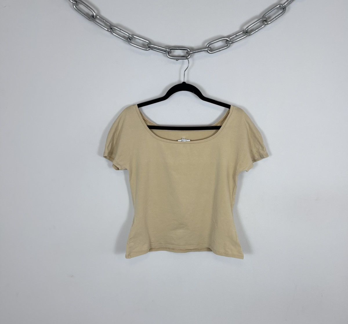 Max Mara Max Mara Women’s Yellow Boat Neck T-Shirt Short Sleeve Size XL / US 12-14 / IT 48-50 - 2 Thumbnail
