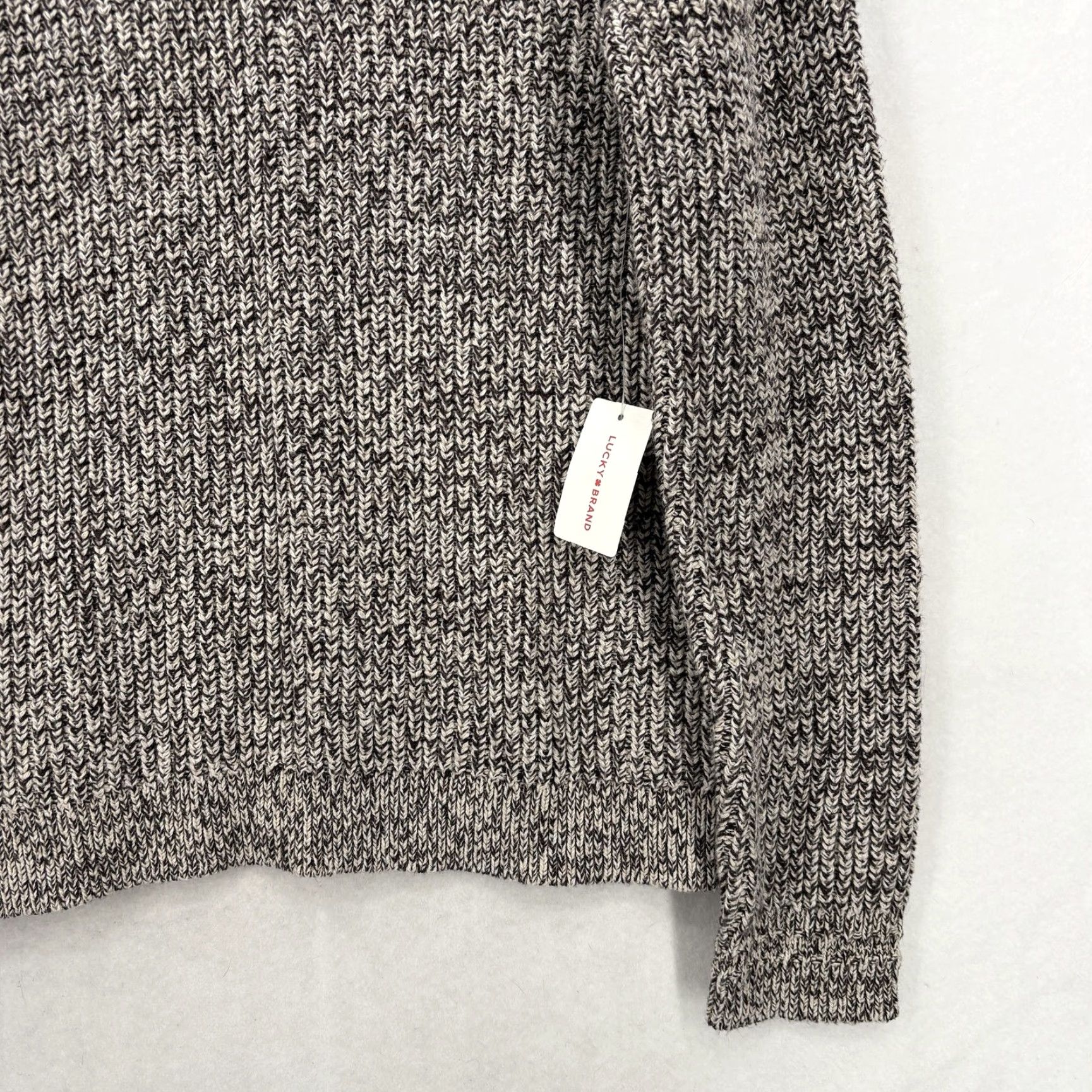 Lucky Brand Lucky Brand Sweater Womens Large Gray Acrylic Chunky Knit Crewneck Pullover NWT Size L / US 10 / IT 46 - 3 Thumbnail