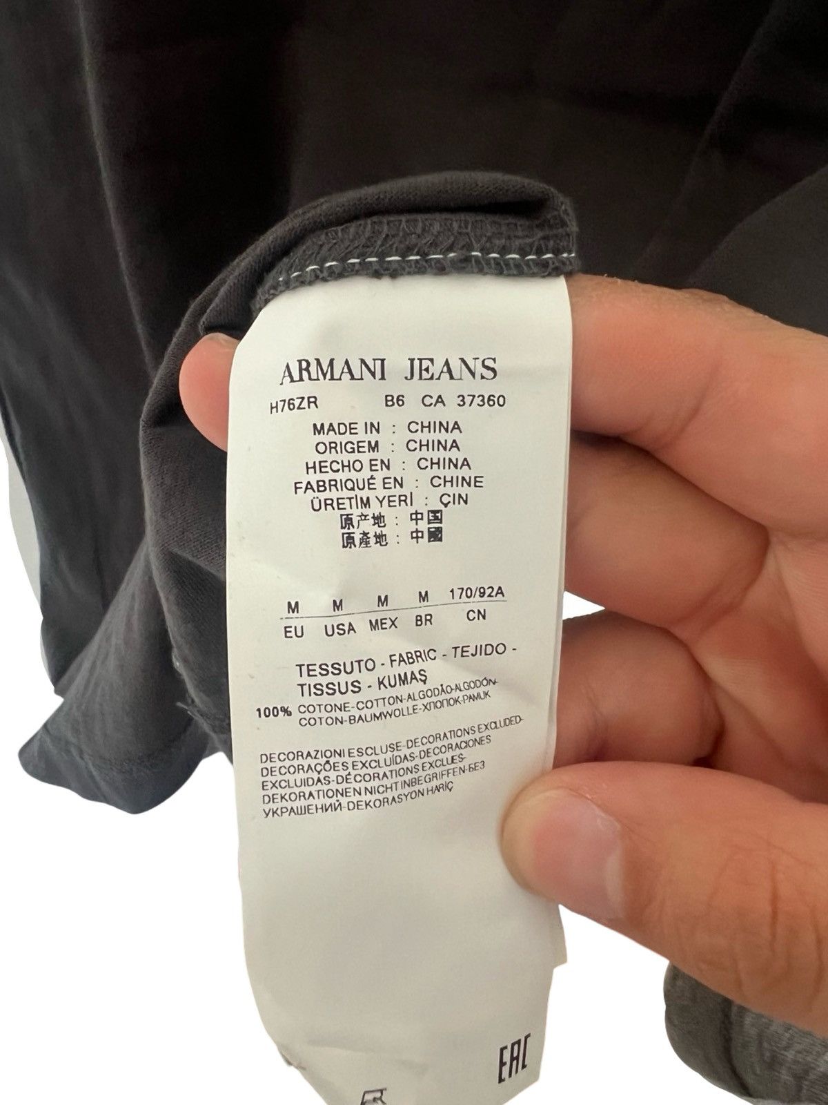 Armani Armani Jeans T-Shirt Logo Size US M / EU 48-50 / 2 - 6 Thumbnail