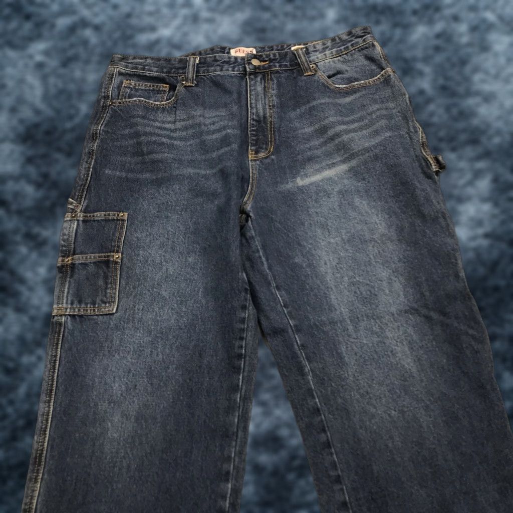 Guess VINTAGE GUESS Jeans Mens 38x28 Blue Carpenter Baggy Loose Denim Hip Hop 90s Mens Jeans Size US 38 / EU 54 - 1 Thumbnail