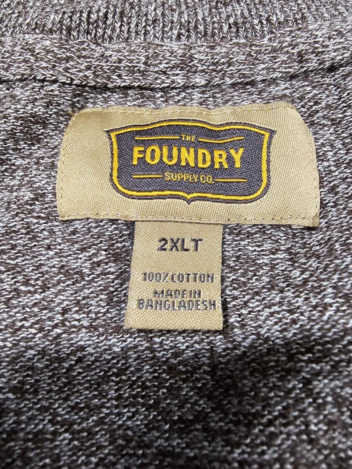 Designer The Foundry Supply Co. 2XLT Gray Brown 1/4 Zip Sweater Size US XXL / EU 58 / 5 - 3 Thumbnail
