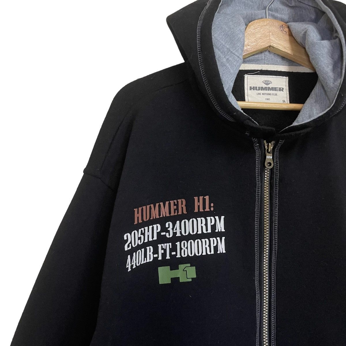Japanese Brand Hummer H-1 Big Logo Fullzip Hoodies Size 2XL Size US XXL / EU 58 / 5 - 5 Thumbnail