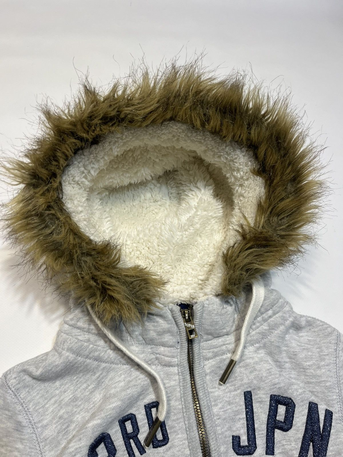 If Six Was Nine Vintage LGB Style Superdry Fur Faux Zip Hoodie Size S / US 4 / IT 40 - 5 Thumbnail