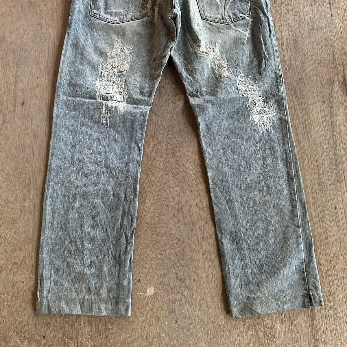 Dolce & Gabbana SICKSS 💥 VTG DOLCE&GABBANA DISTRESSED DENIM LIGHTWASH PANT Size US 34 / EU 50 - 18 Thumbnail