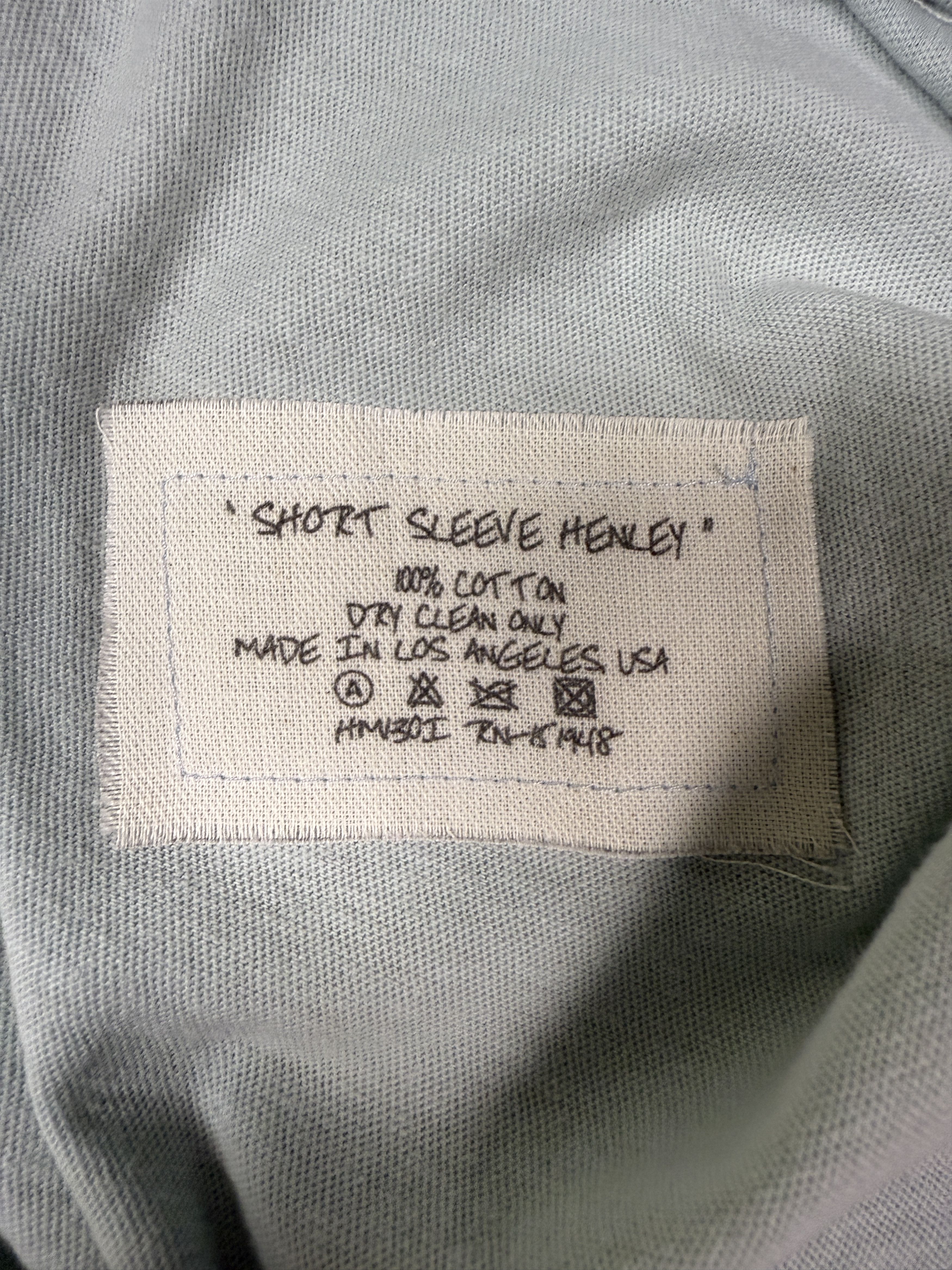 Greg Lauren Greg Lauren Short Sleeve Henley Shirt Size US L / EU 52-54 / 3 - 6 Thumbnail