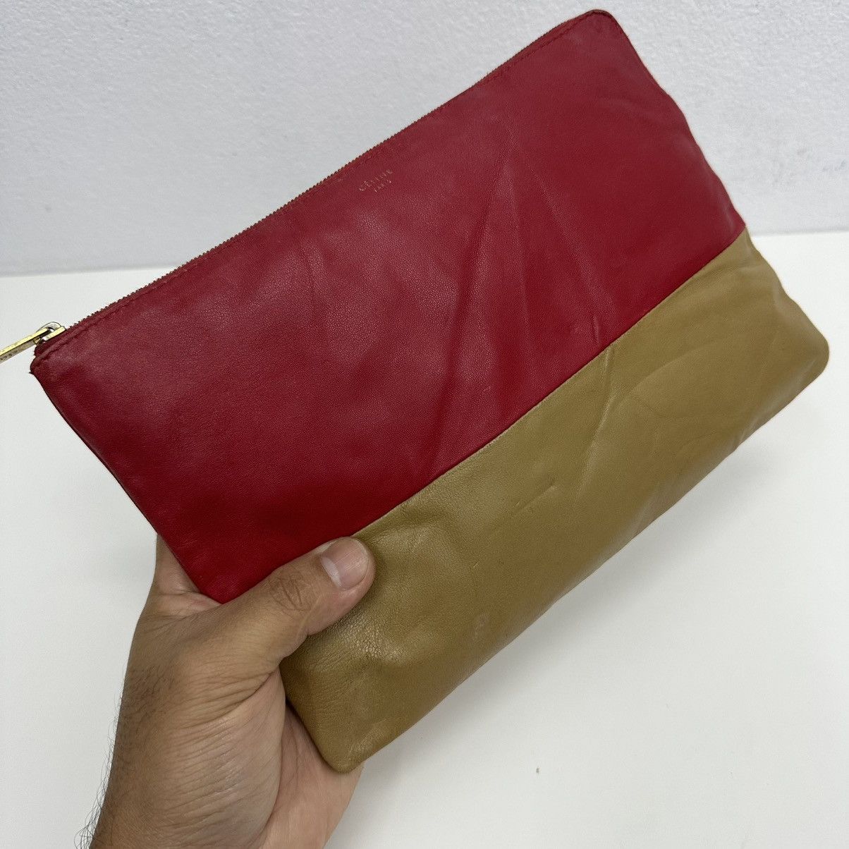 Celine ‼️YES‼️ AUTHENTIC CELINE BI-COLOR SOLO POUCH CLUTCH BAG Size ONE SIZE - 6 Thumbnail