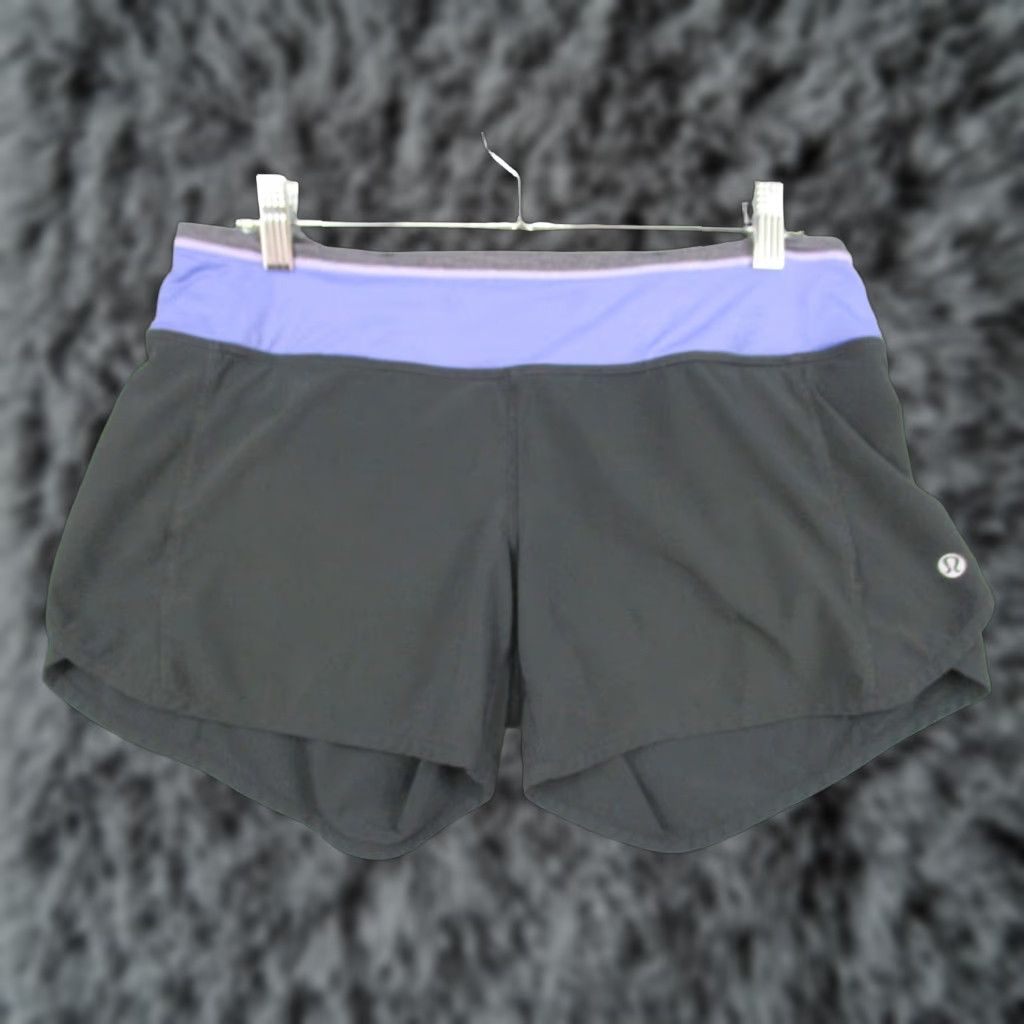 Lululemon Lululemon Hotty Hot High-Rise Lined Short 3" Purple Black 6 Running Athletic Women XS-6 Colorful 90s? Size 28" / US 6 / IT 42 - 1 Thumbnail
