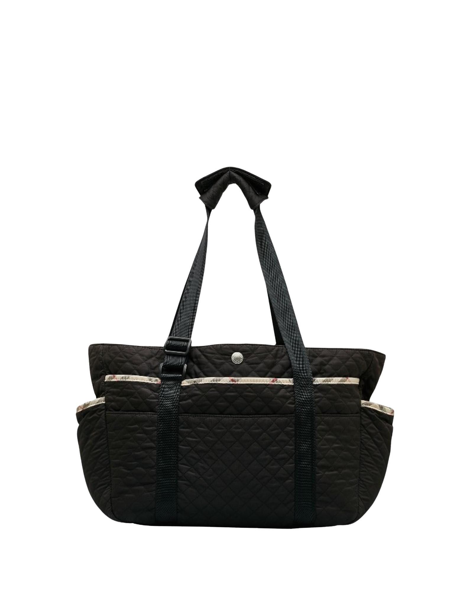 image of Burberry Black Synthetic Shoulder Bag With Handle Drop, Women's