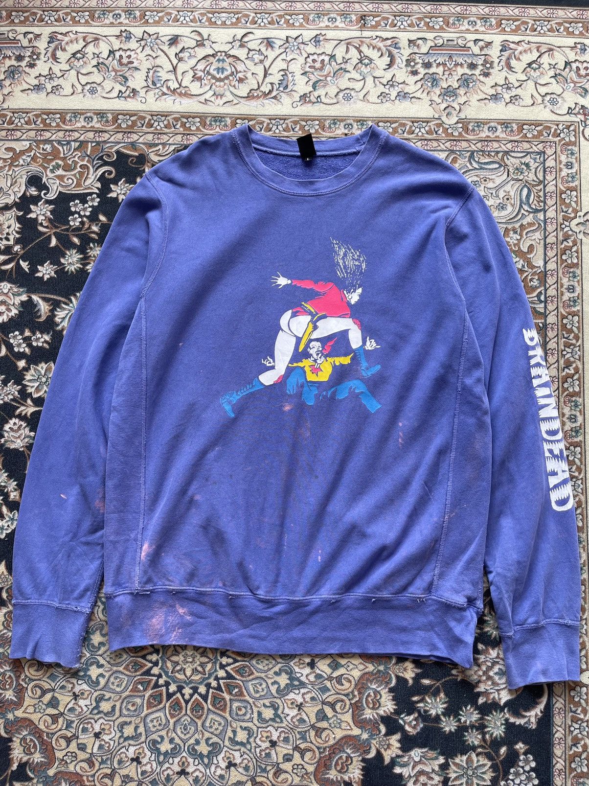 Brain Dead Brain Dead Distressed Crewneck Size US L / EU 52-54 / 3 - 10 Thumbnail