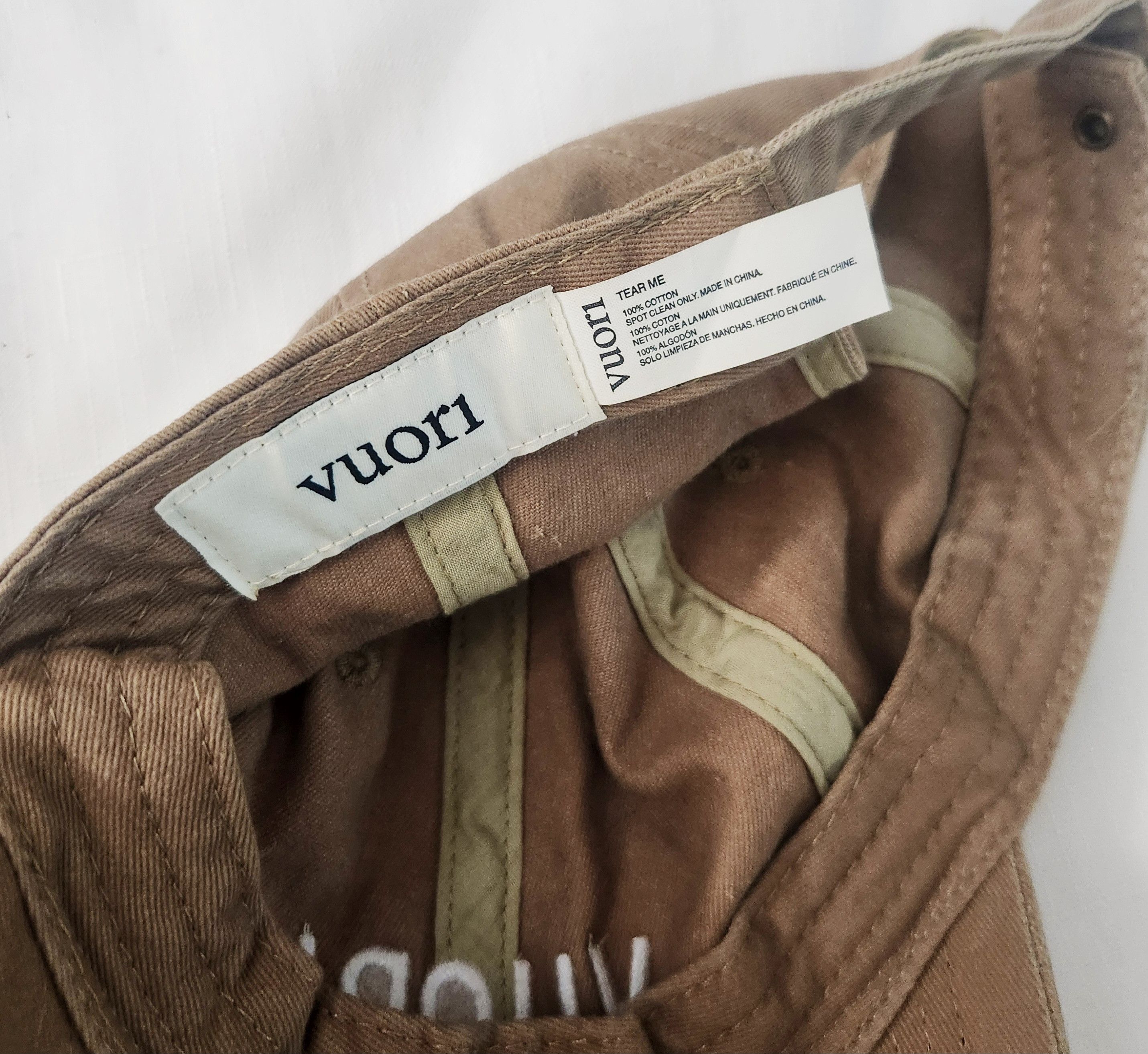 Vuori Vuori Hat Spell Out Cap Khaki Embroidered Dad hat Strapback Size ONE SIZE - 9 Thumbnail