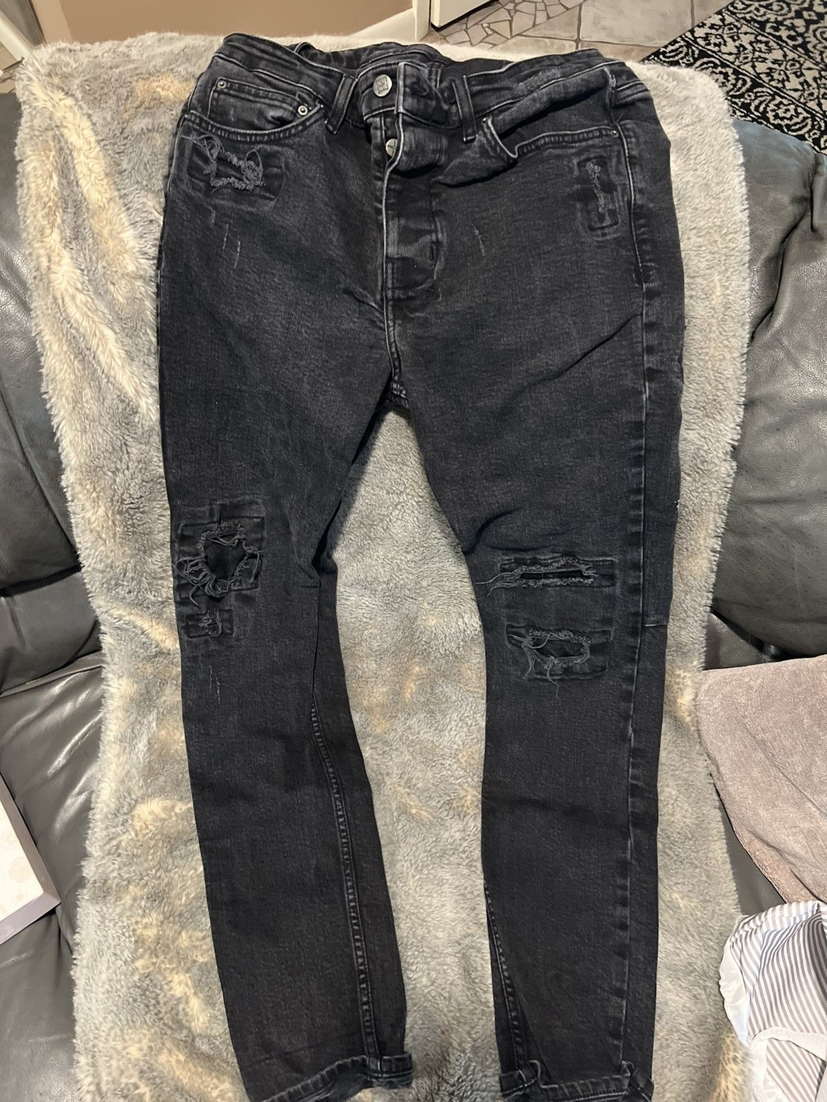 Ksubi Black Ksubi Distressed Jeans Size US 34 / EU 50 - 2 Thumbnail