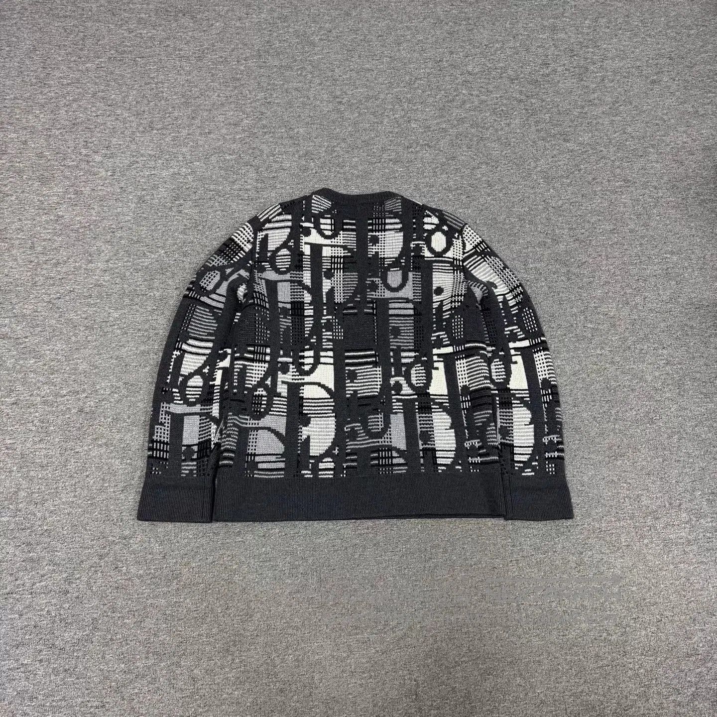 Dior Black Patterned Knit Sweater Size S. Size US S / EU 44-46 / 1 - 2 Thumbnail