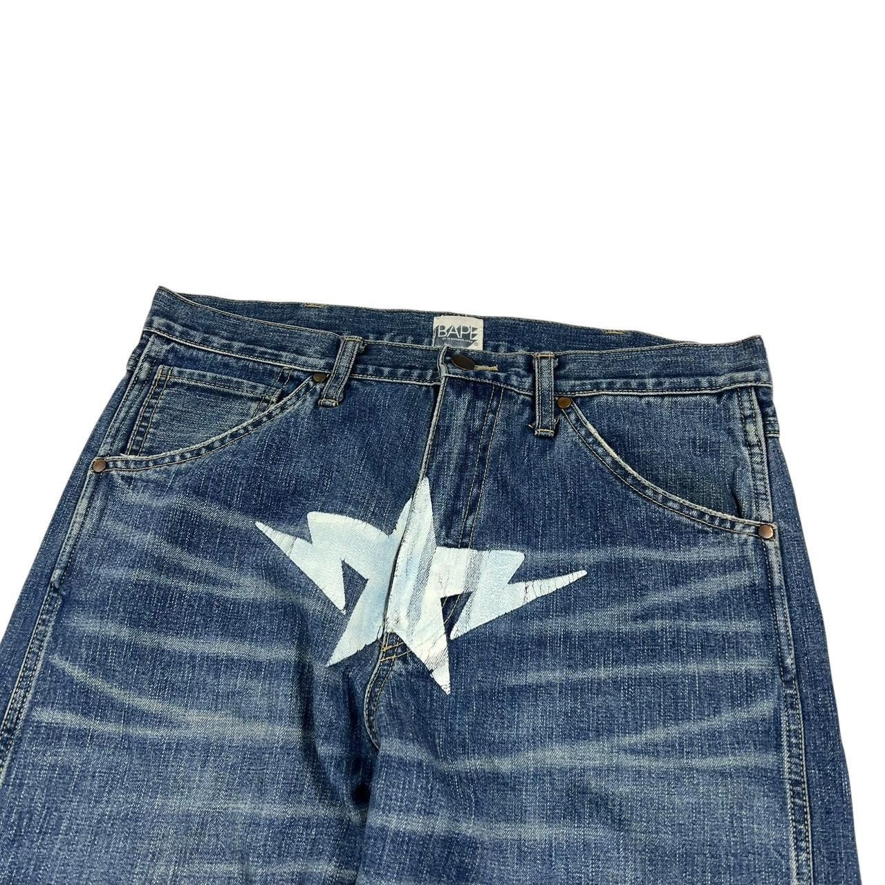 Bape Vintage 2000s Bape Twinsta Star Jeans - Waist: 32” Size US 32 / EU 48 - 3 Thumbnail