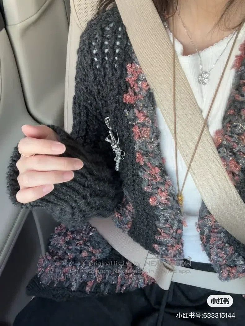 Chanel Chanel 22A high-end handicraft workshop dark gray hollow k Size XXS / US 00 / IT 34 - 9 Thumbnail