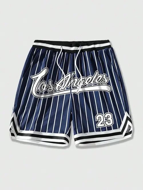 Jean Stripe basketball Graphic shorts DRIP Size US 30 / EU 46 - 1 Thumbnail