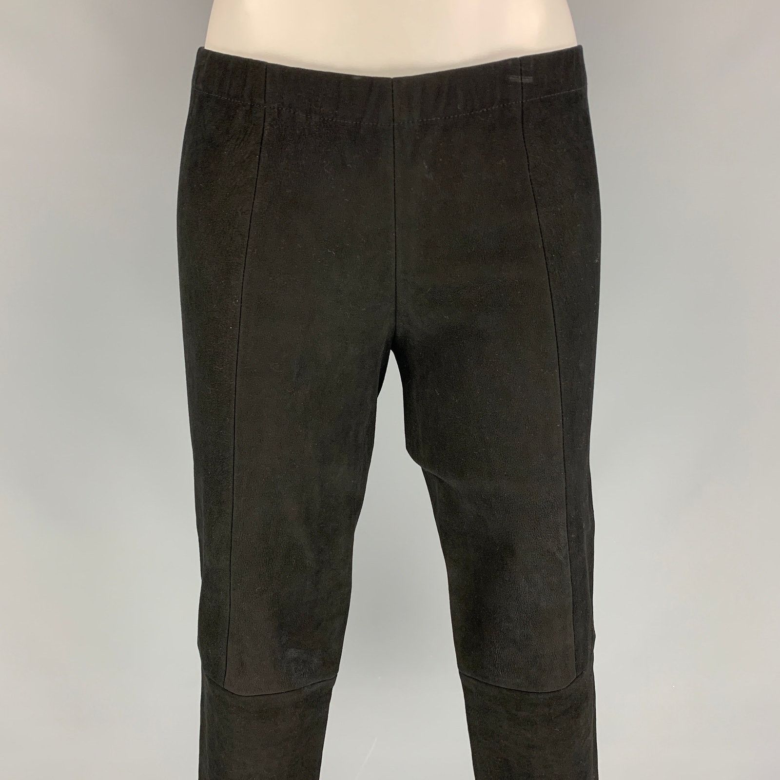 Gary Graham GARY GRAHAM Size 6 Black Suede Capri Casual Pants Size 28" / US 6 / IT 42 - 2 Thumbnail